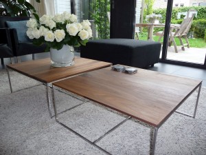Diks Design, meubelmaker, design meubelen, op maat gemaakt, salontafel, eiken, stalen frame